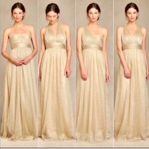 Gold Jenny Yoo Convertible Annabelle Dress